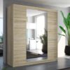 Tolóajtós gardrób Tükrös tolóajtós szekrény DALMATIA 200 - Sonoma Üveges tolóajtós szekrény DALMATIA 200