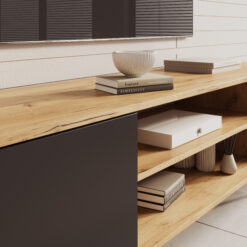 TV szekrény RTV szekrény Lofter 155 cm - Craft tölgy