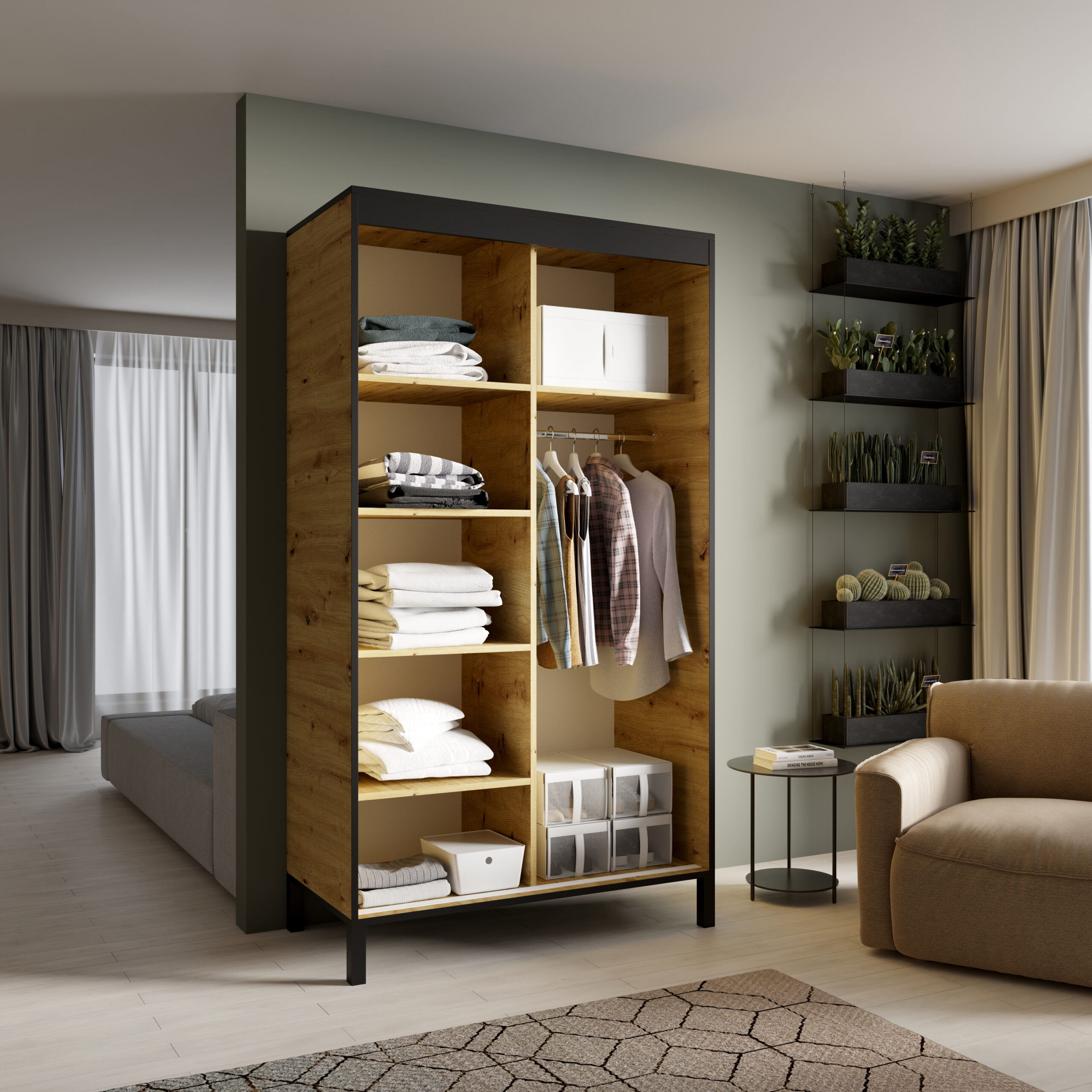 Tolóajtós gardrób BRIG 120 tolószekrény - Artisan Artisan