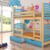 Gyerekágy Kétszemélyes emeletes ágy matracokkal OSUNA - Fenyő Kétszemélyes emeletes ágy matracokkal OSUNA