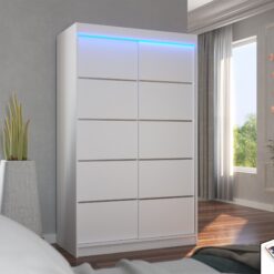 LED világítással ellátott tolóajtós szekrény BENISSO 120