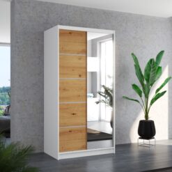 Biztonsági tükrös tolóajtós szekrény ORLANDO 100