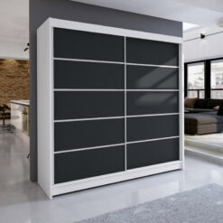 Tolóajtós gardrób Tolóajtós szekrény SPECTRA 180 - Fehér Fehér