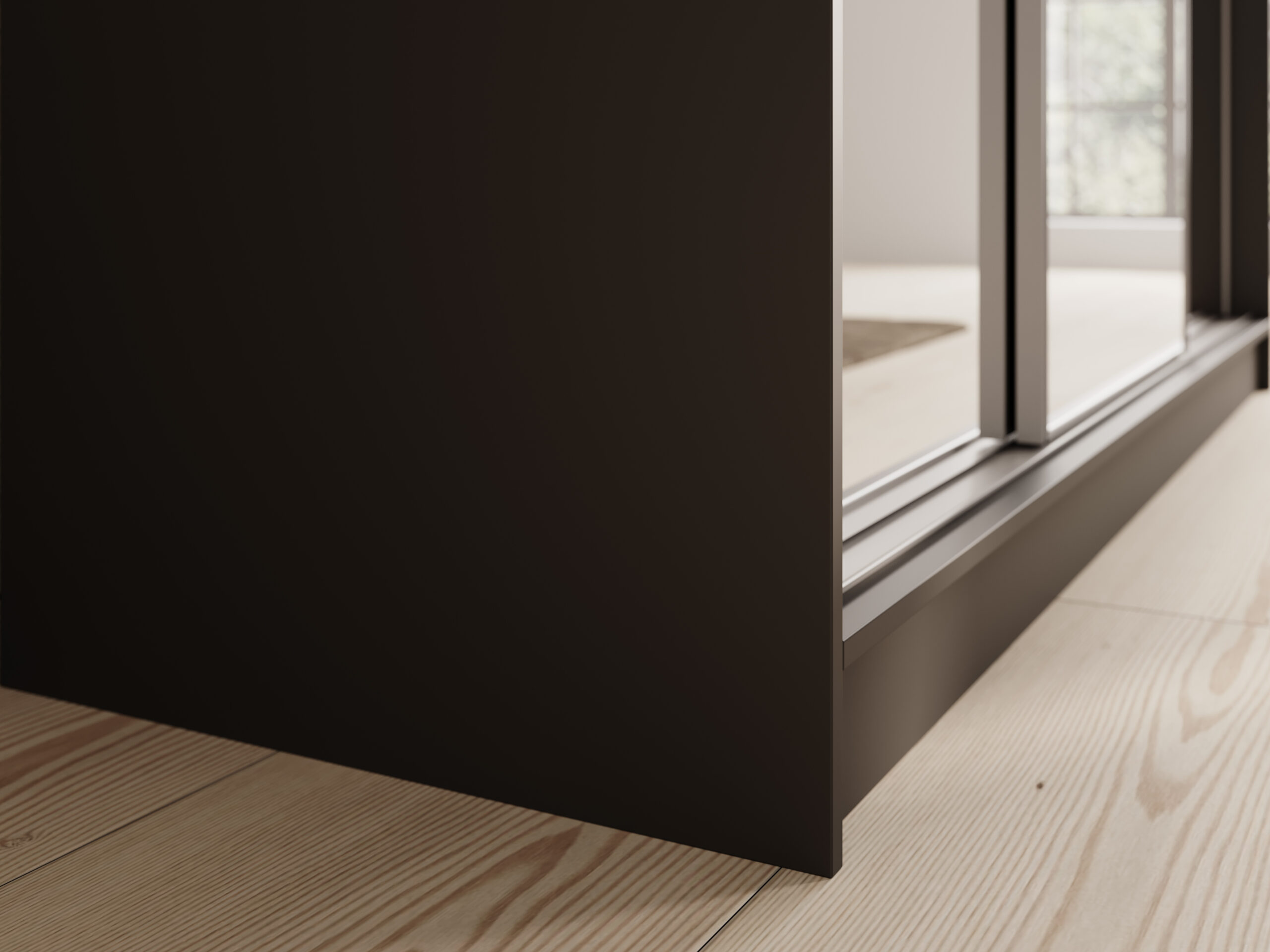 Tolóajtós gardrób Tola 200 tolóajtós szekrény - Fekete Tolóajtós gardrób Tola 200 tolóajtós szekrény - Fekete - Image 4