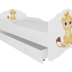 Gyerekágy Ágy matraccal és fiókkal CASIMO LION 160x80 - Fehér Fehér