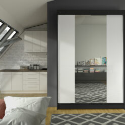 Tolóajtós gardrób Tolóajtós szekrény MARVIN 120 - Fekete Fekete