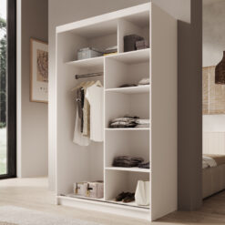 Tolóajtós gardrób Tolóajtós szekrény Castello 120 - Fehér