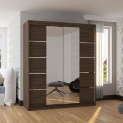 Üveges tolóajtós szekrény TRAVES 180