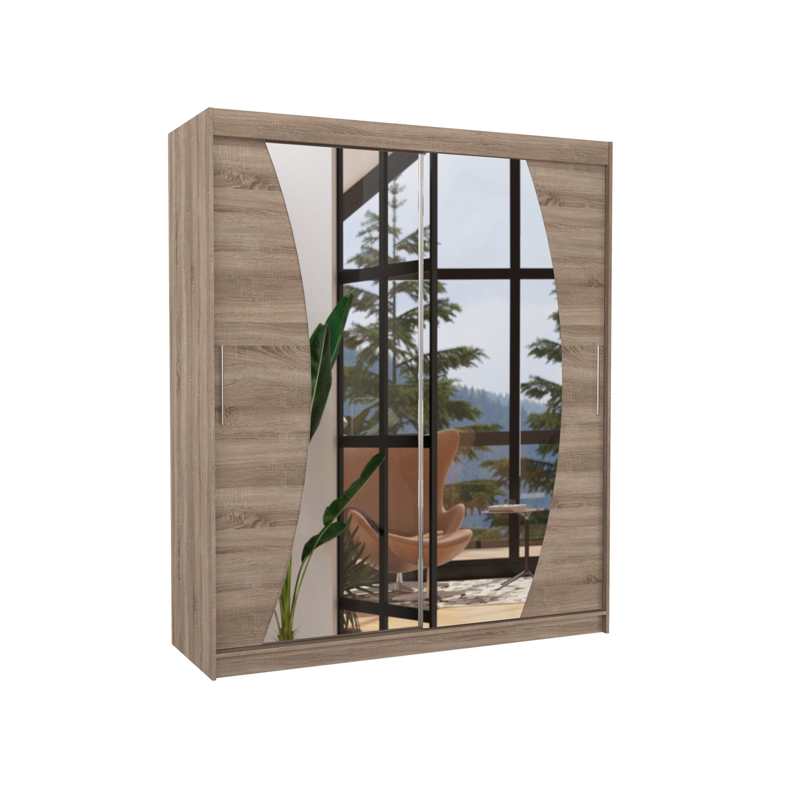 Tolóajtós gardrób Tolóajtós szekrény DOLORES 180 - Trüffel Trüffel