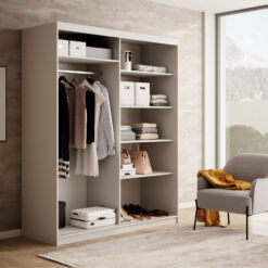 Tolóajtós gardrób DELIA 160 tolószekrény - Fehér Fehér