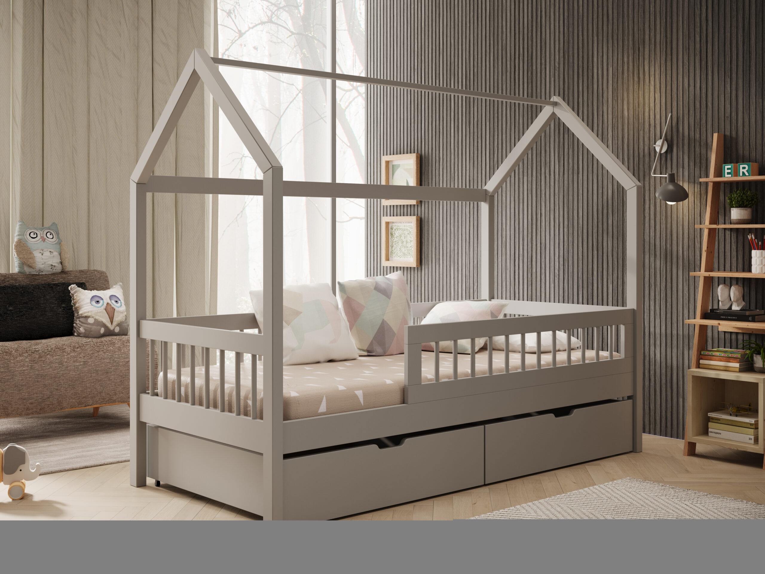 Gyermekágy Galicja házikó ágy - Fenyő Fenyő