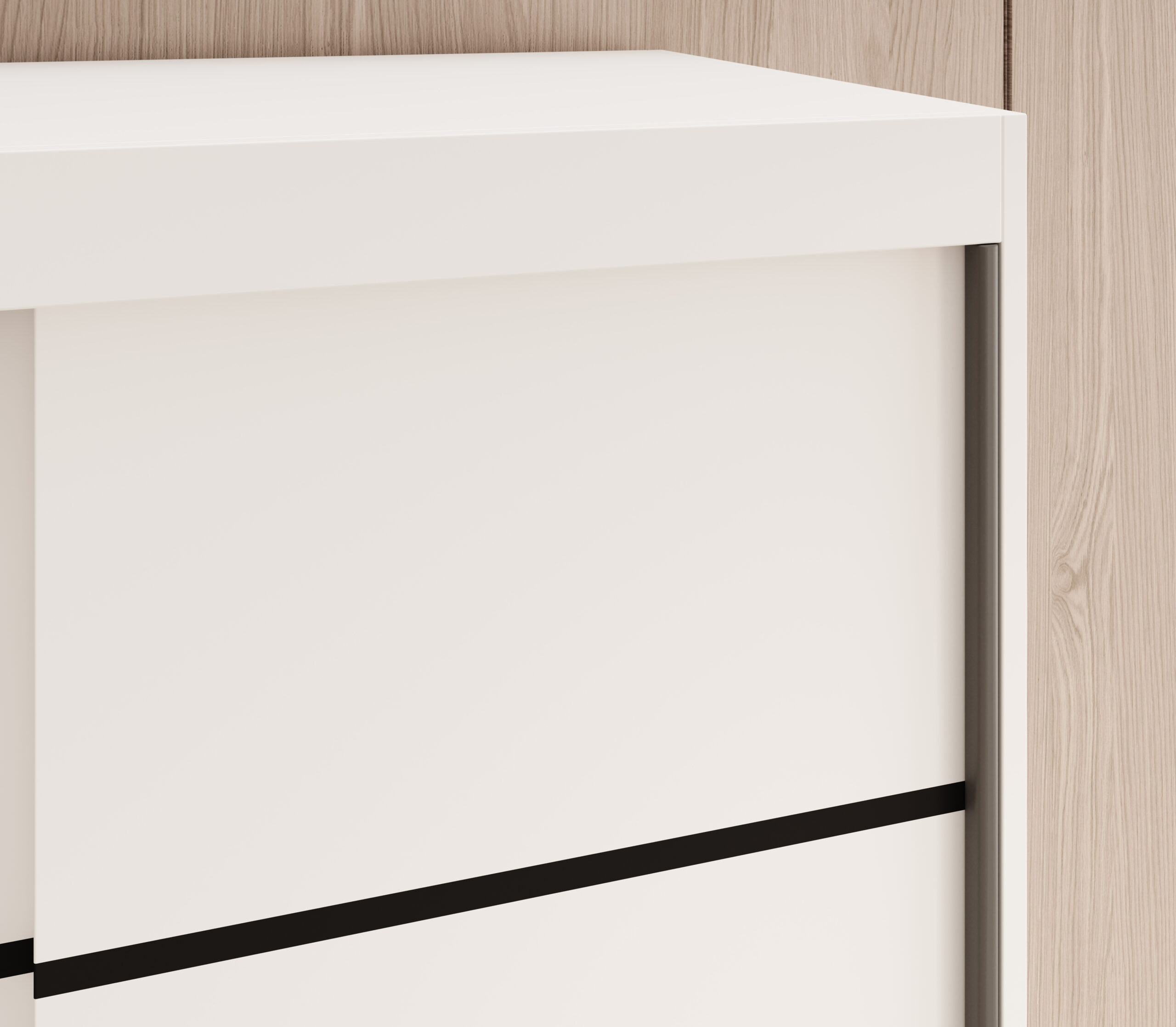 Tolóajtós gardrób Tolóajtós szekrény Laurencja 100 - Fehér Tolóajtós gardrób Tolóajtós szekrény Laurencja 100 - Fehér - Image 4