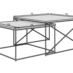 Licco 2in1 dohányzóasztal - Fehér