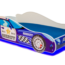 Gyerekágy LED SHERIFF matraccal és világítással 160x80 ágy - Kék Kék