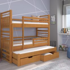 Háromszintes emeletes ágy HIPPO 180x80