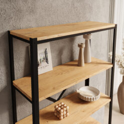 Könyvespolc Rene polc - Fekete