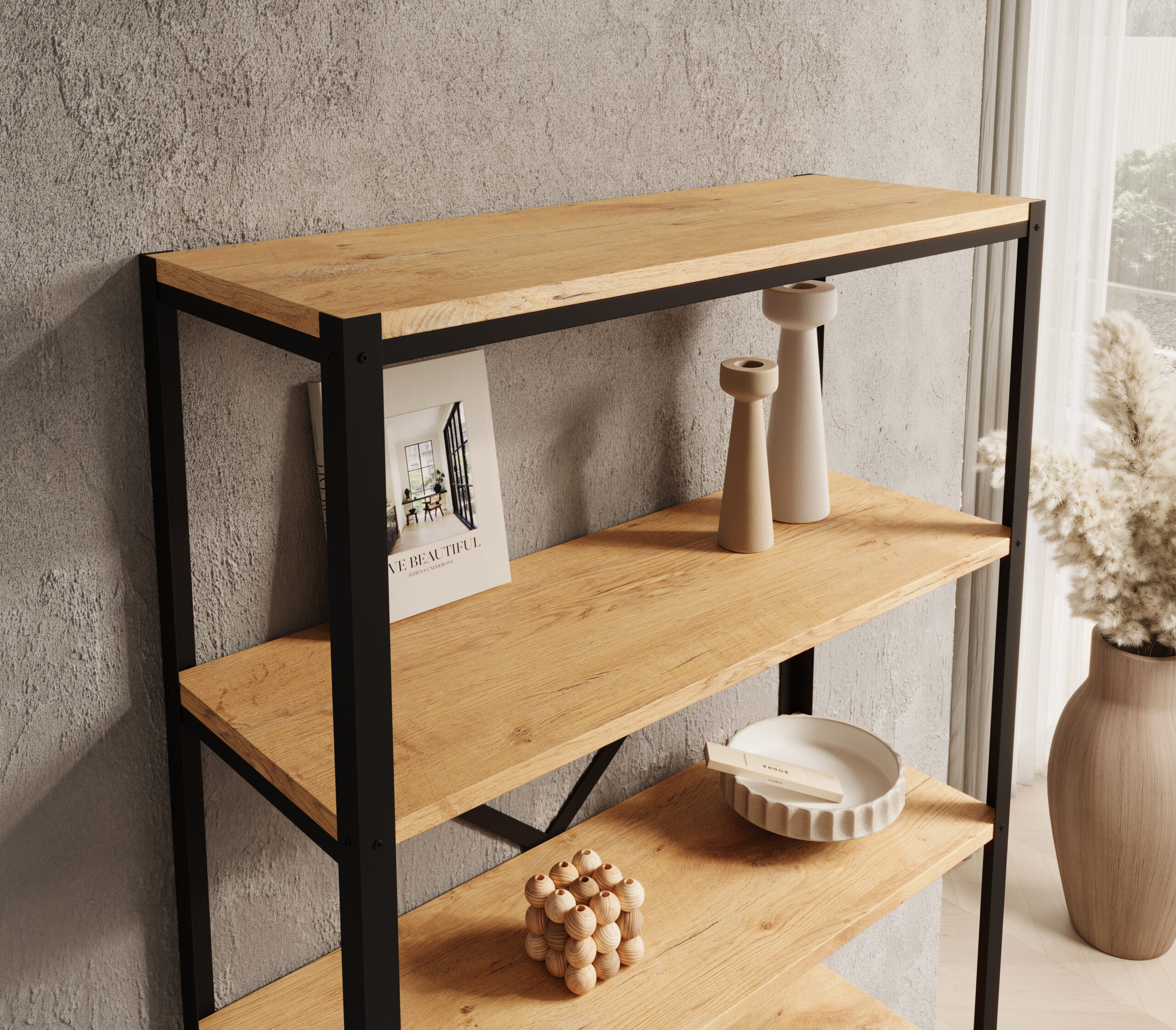 Könyvespolc Rene polc - Fekete Könyvespolc Rene polc - Fekete - Image 3