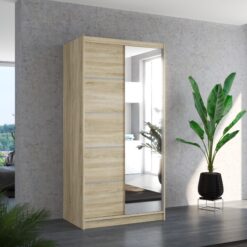 Biztonsági tükrös tolóajtós szekrény ORLANDO 100