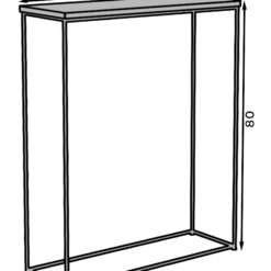 Milan konzol asztalka - Fekete