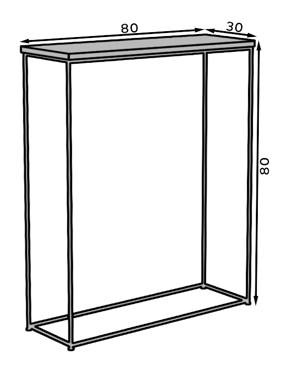 Milan konzol asztalka - Arany Milan konzol asztalka - Arany - Image 4