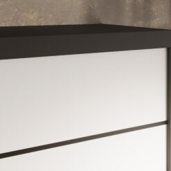 Tolóajtós gardrób Tolóajtós szekrény Cardi 150 - Fekete