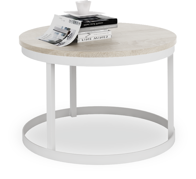 RINEN dohányzóasztal - Fehér Fehér