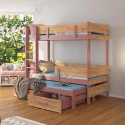 Háromszemélyes emeletes ágy matracokkal ETAPO 180x80