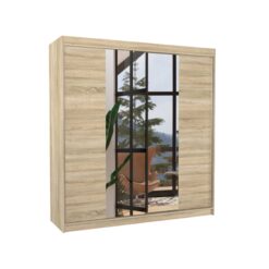 Tolóajtós gardrób Tükrös tolóajtós szekrény PERQS 200 - Sonoma Sonoma