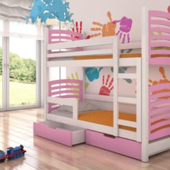 Kétszemélyes emeletes ágy matracokkal OSUNA