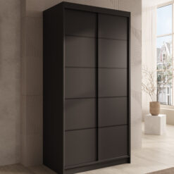 Tolóajtós gardrób Tolóajtós szekrény Verto 100 - Fekete Fekete