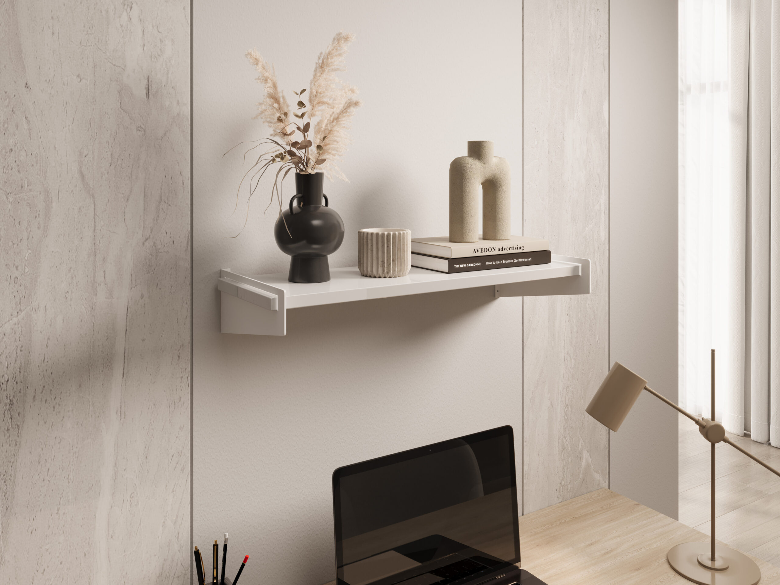 Fali polc Ovo polc - Fehér Fehér