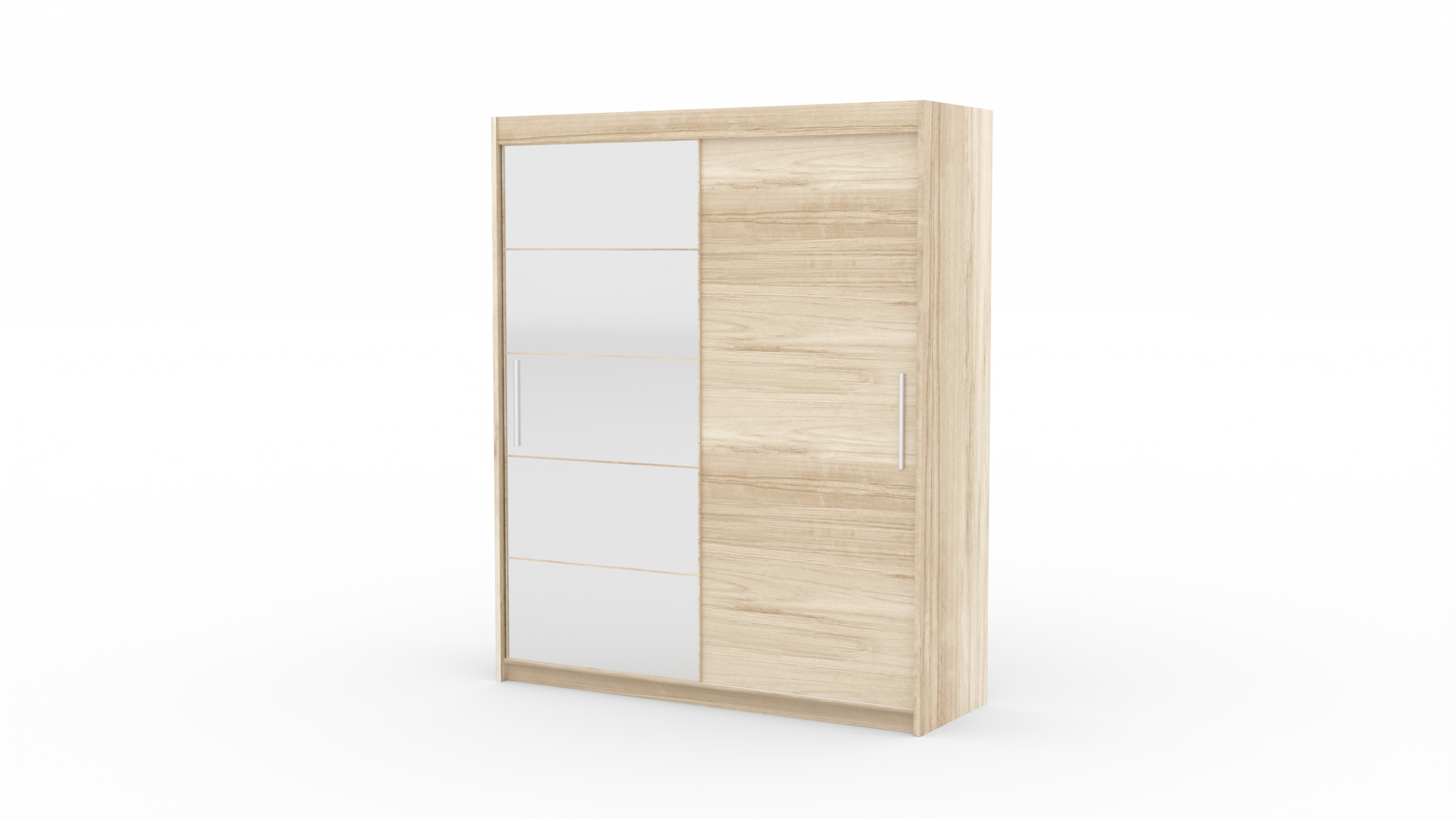 Tolóajtós gardrób Tolóajtós szekrény tükörrel ESTI 180 - Sonoma Sonoma