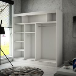 Tolóajtós gardrób Tolóajtós szekrény KAREN 200 - Fehér