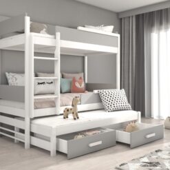 Háromszemélyes emeletes ágy Queen méretben 200x90