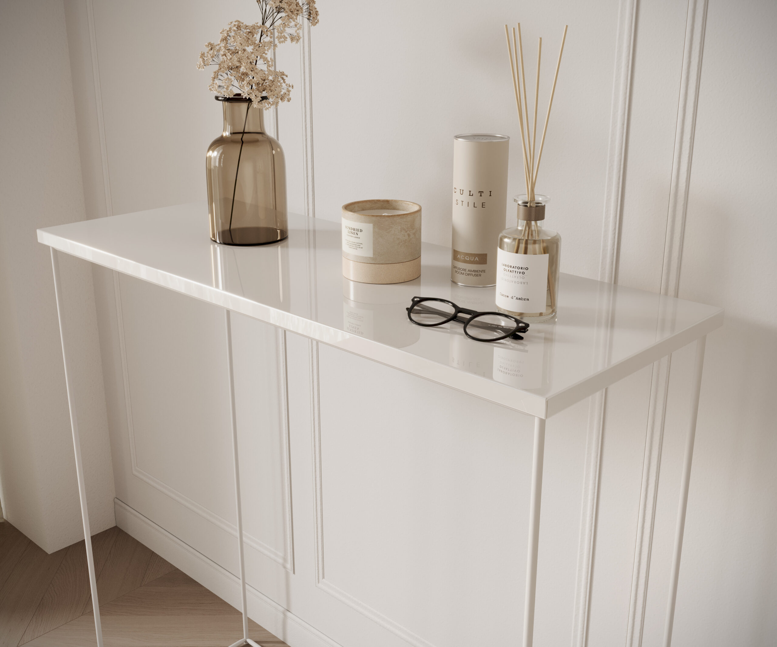 Milan konzol asztalka - Fehér Milan konzol asztalka - Fehér - Image 3