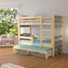 Gyerekágy Háromszemélyes emeletes ágy matracokkal KARLO - Fenyő Háromszemélyes emeletes ágy matracokkal KARLO