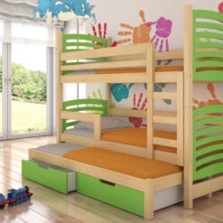 Háromszemélyes emeletes ágy matracokkal SORIA