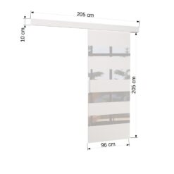 Fali tolóajtó MILOU 96 - Fekete