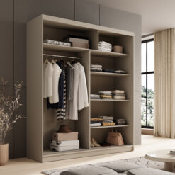 Tolóajtós gardrób Tolóajtós szekrény tükörrel Nico 180 - Kasmír