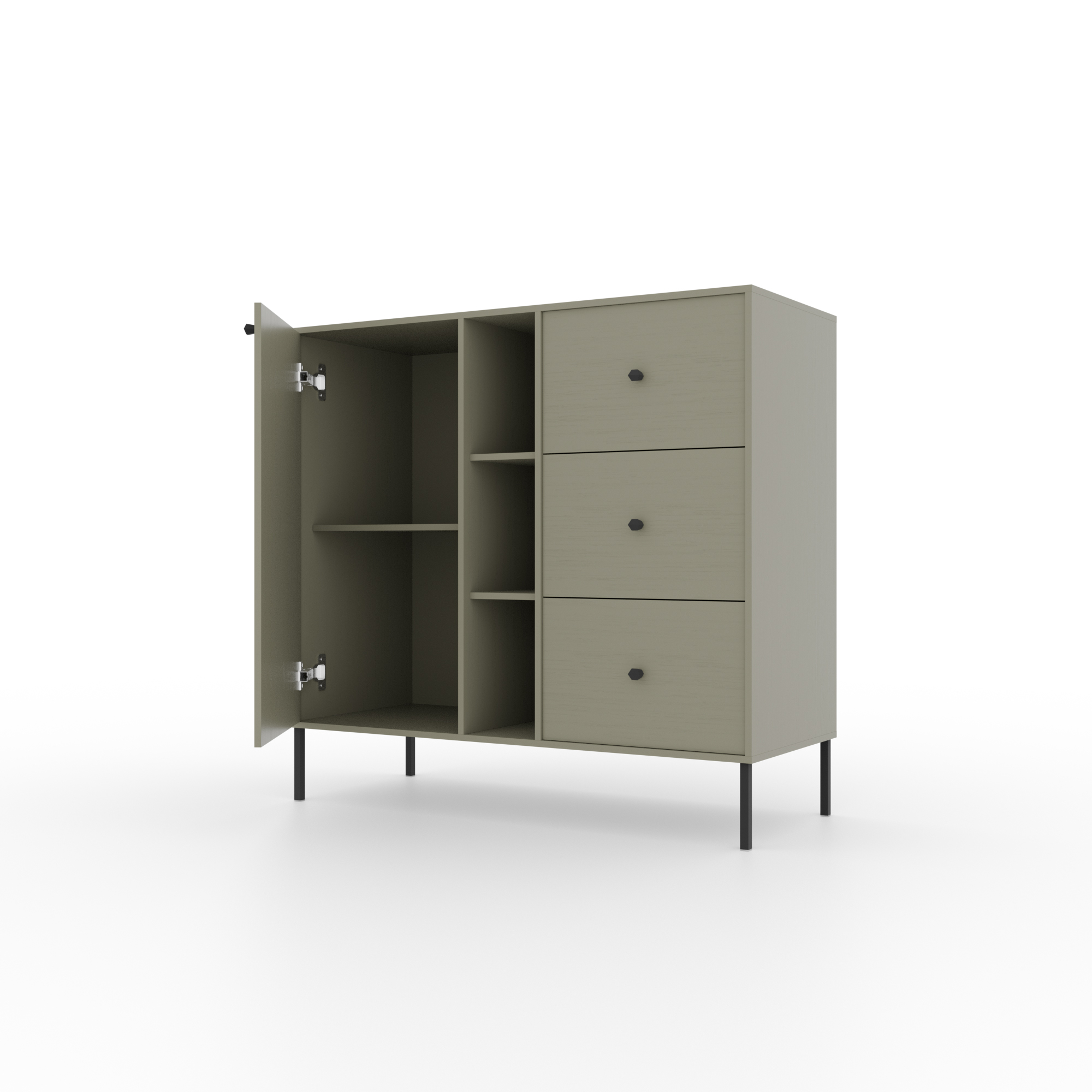 Tili 1D 3S 3P Komód - Eukaliptusz fiókos komód – Tili 1D 3S 3P Komód - Eukaliptusz enteriőr fotó 2