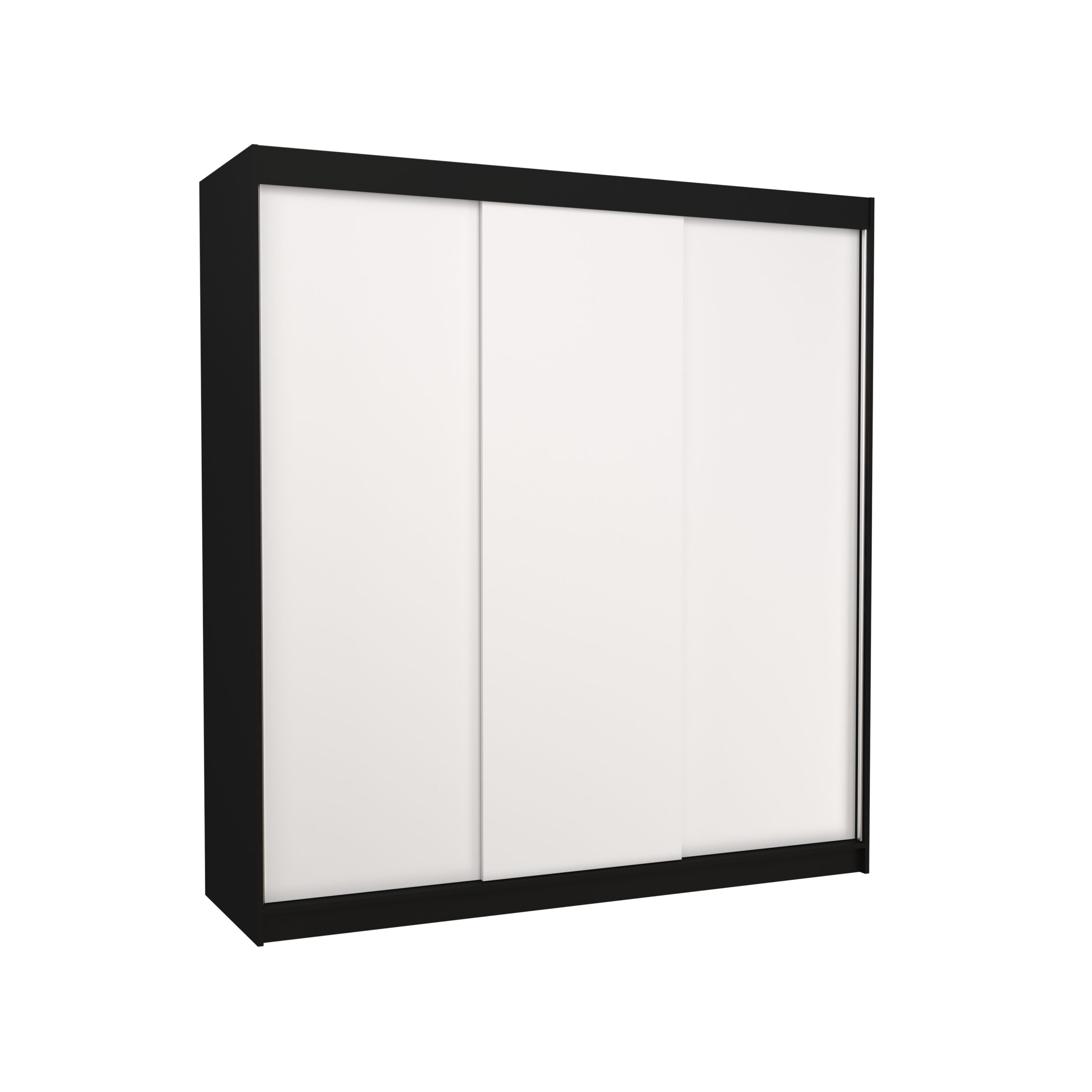 Tolóajtós gardrób Tolóajtós szekrény MEGAN 200 - Fekete Fekete