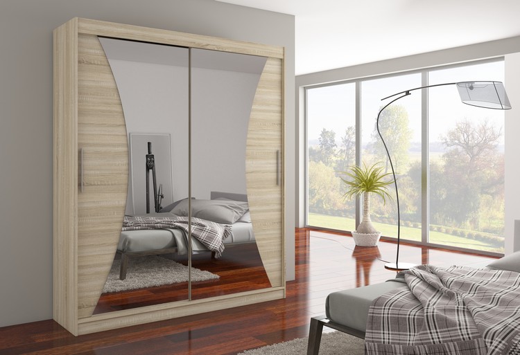 Tolóajtós gardrób Tolóajtós szekrény CHARLOTTE 180 - Sonoma Sonoma