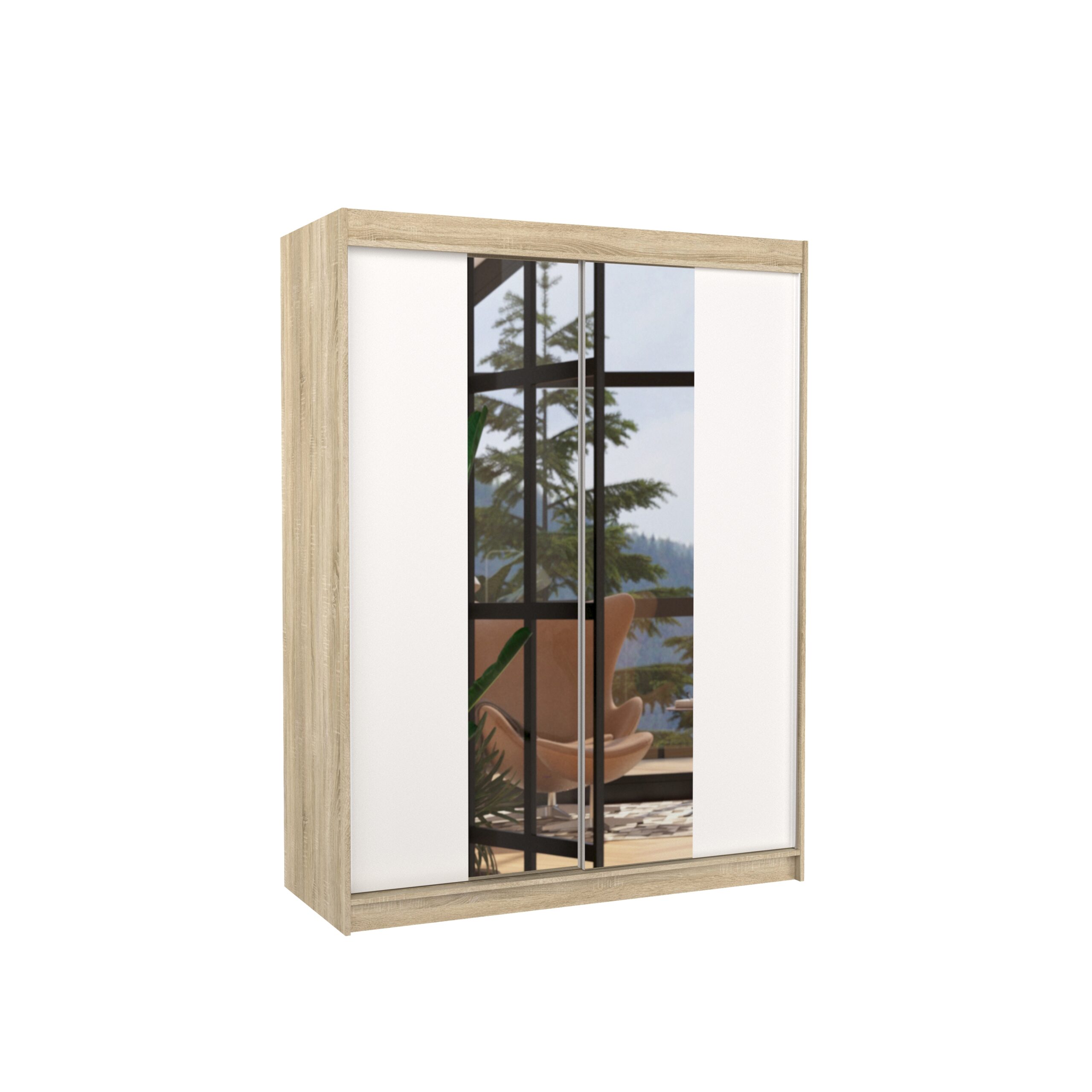 Tolóajtós gardrób Tolóajtós szekrény FEVER 150 - Sonoma Tolóajtós gardrób Tolóajtós szekrény FEVER 150 - Sonoma - Image 3