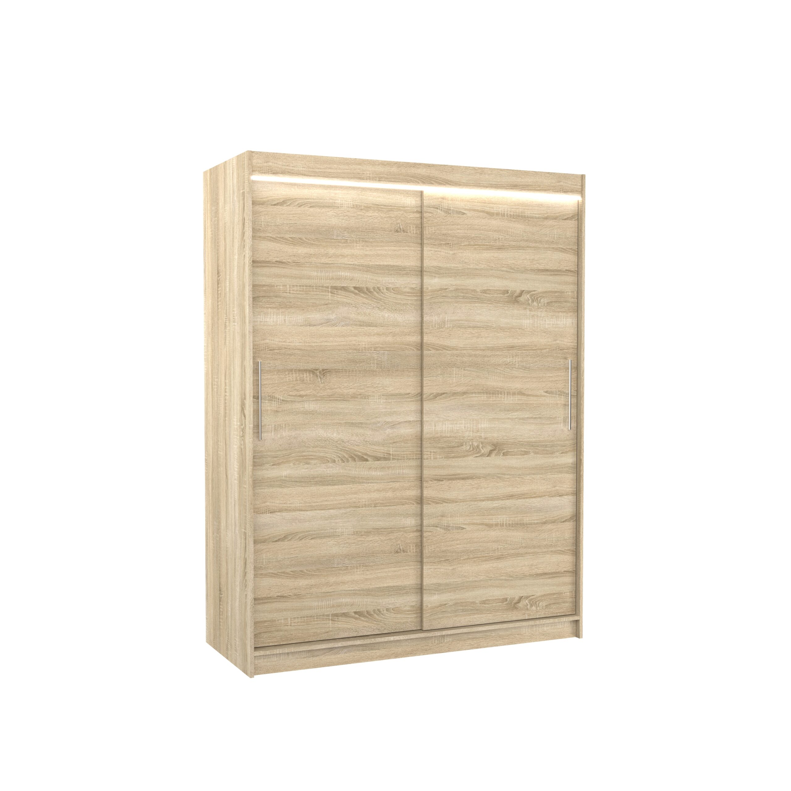 Tolóajtós gardrób LED világítással ellátott tolóajtós szekrény DENVER 150 - Sonoma Sonoma