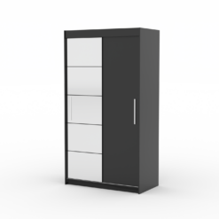 Tolóajtós gardrób Tolóajtós szekrény tükörrel ESTI 120 - Fehér Fehér