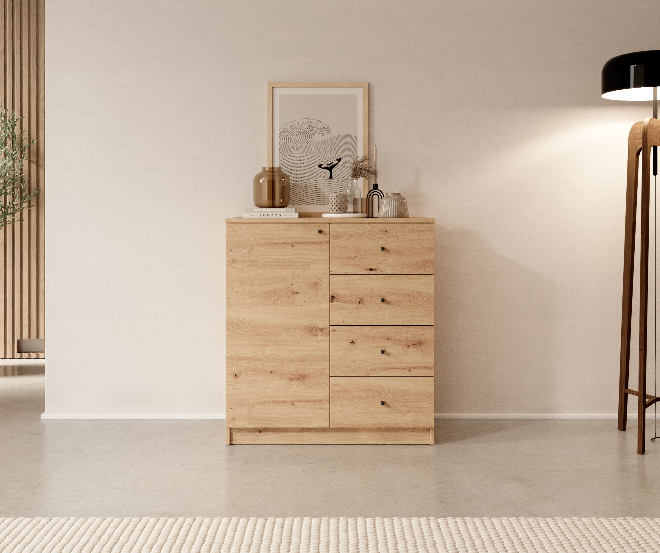 EVI komód - Artisan fehér komód – EVI komód - Artisan enteriőr fotó 3