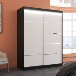 LED világítással ellátott tolóajtós szekrény LUFT 150
