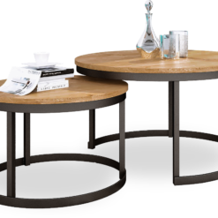 OKIN 2 az 1-ben dohányzóasztal - Fekete Fekete