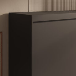 Tolóajtós gardrób Hailey 160 tükrös tolóajtós szekrény - Fekete