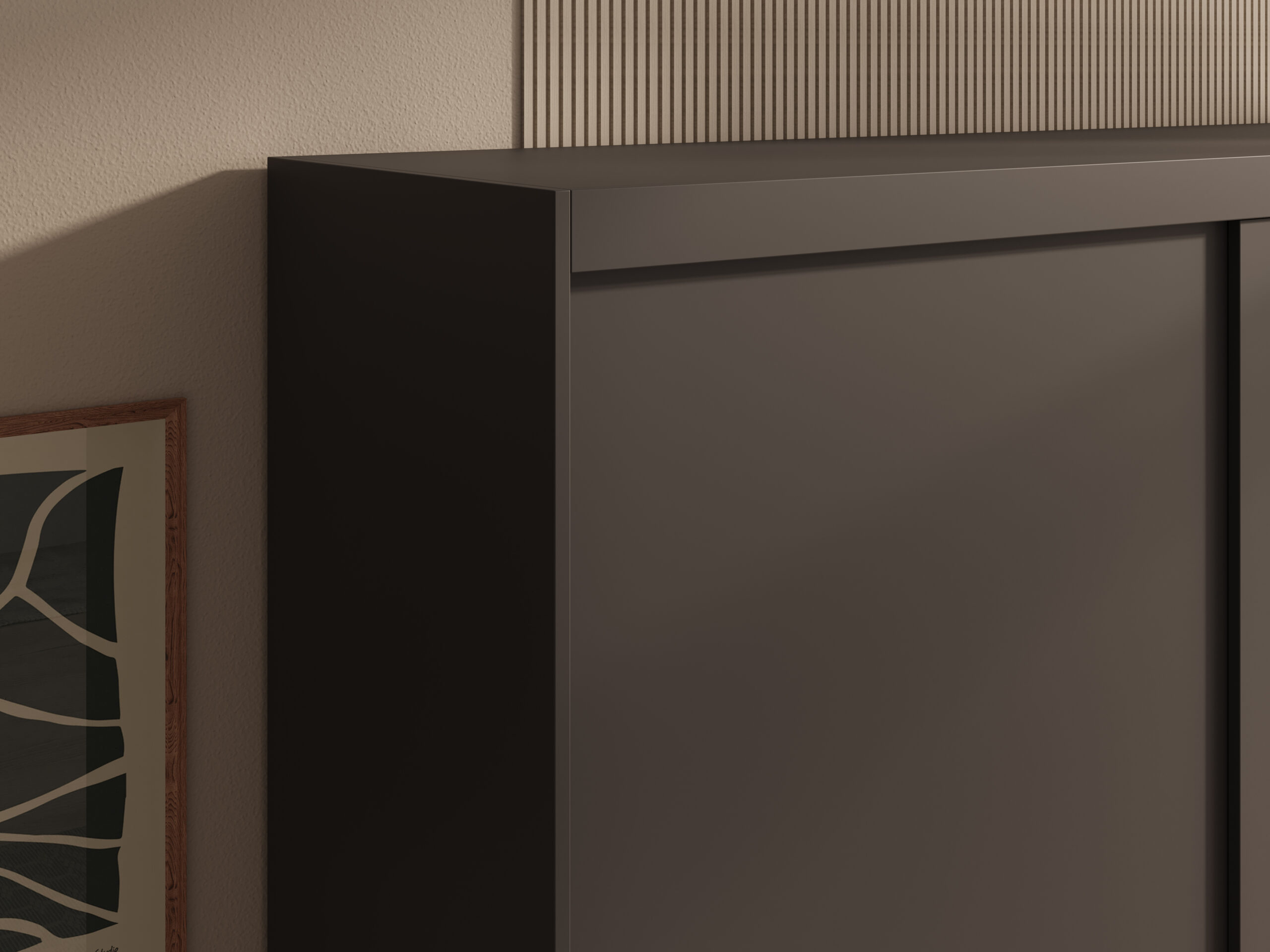 Tolóajtós gardrób Hailey 100 tükrös tolóajtós szekrény - Fekete Tolóajtós gardrób Hailey 100 tükrös tolóajtós szekrény - Fekete - Image 3